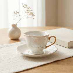 Coffee Cup and Saucer Set - 12 Pcs